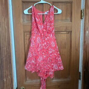 Pink Paisley Romper | Size XS
